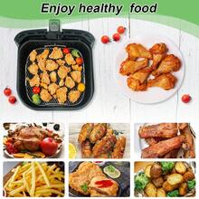 رف مربع مقاس 8 بوصة لقلاية الهواء، رف مجفف من الفولاذ المقاوم للصدأ، ملحقات قلاية الهواء المربعة لأجهزة كوسوري وإنستانت فورتكس وجورميا وفودي جريل وغيرها