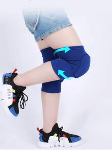 Rodilleras deportivas para niños | Para montar a caballo, ciclismo, camping, fútbol, baloncesto y talla grande | Acolchado de esponja gruesa | Transpirable | Protección de rodillas - Multicolor - Ver 2