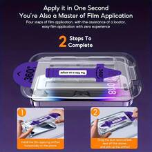 ZYONS Bộ 2 miếng dán màn hình bảo mật 360° tương thích với iPhone, chống nhìn trộm 4 mặt, dễ dàng lắp đặt, vừa khít, không bọt khí hay viền, màn hình phía trước siêu rõ nét, bảo vệ riêng tư 4 mặt, cảm ứng mượt mà, chống trầy xước/bụi/nước/vân tay, tương thích với iPhone 17 Pro Max, 17 Pro, 17 Air, 17, 16, 16 Plus, 16 Pro, 16 Pro Max, 15, 14, 13, Mini, 12, 11, XS Max, XR - 2 cái - Xem 3