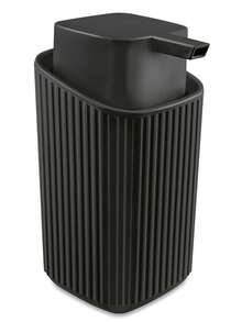 Duo Bathroom Kit - Liquid Soap Holder - Toothbrush Holder - Tray - Black - View 2