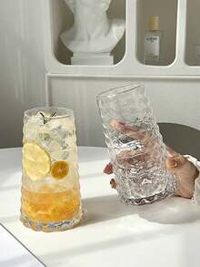 Home Glass Coffee, Popular Diamond Fruit Tea Cup, Glass Water Cup, Iced Americano Cup, Juice Cup, Cold Drink Cup, Summer Beverage Cup, Suitable For Women, A Cup Of Tea With Milk. Exquisitely Designed Glass Cups, Eye-Catching Iced Coffee Glass Cups, Unique And Modern Glassware, Small Cups, Cold Drink Cups