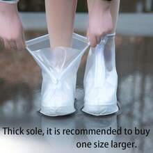 Cubrecalzado impermeable y grueso, cubrecalzado antideslizante para lluvia para mujeres, cubrecalzado de botas de lluvia grueso y resistente al desgaste de PVC para hombres