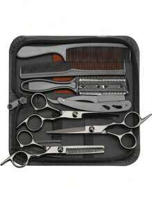 1/7/8/9 件专业理发器套装 - 男女适用右手打薄剪，适合沙龙和家庭使用，无香型，适合所有发质，轻松打造纹理秀发