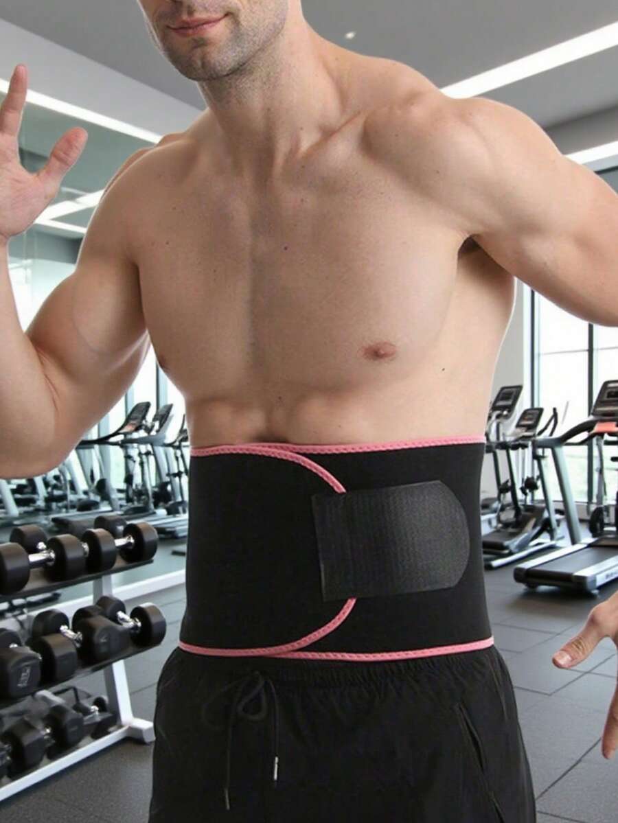 1pc, 2025 New Style Sweat-Absorbing Waistband For Sports And Fitness, Waist Support For Deep Squats And Running Training, Belly Control Belt For Men And Women, Fat Burning, Body Shaping, Warm And Cold-Proof - Multicolor - View 1