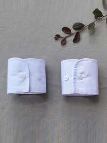 1 件/双简约时尚装饰衬衫袖口，适合工作装