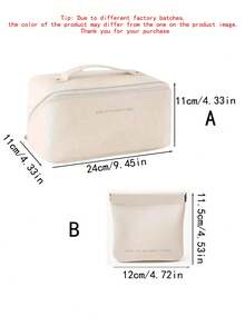 1 pieza Bolsa de maquillaje portátil de gran capacidad, bolsa de maquillaje con forma de almohada grande de PU de moda, adecuada para mujeres, diseño con cremallera, bolsa de maquillaje reutilizable, bolsa de cosméticos, bolsa de cuidado de la piel, bolsa de aseo, caja de regalo, artículos esenciales de viaje, artículos esenciales de crucero, útiles escolares, bolsa de cosméticos, artículos esenciales de vacaciones, bolsa de maquillaje y organizador de maquillaje, regalo para mujeres, regalo de Navidad, regalo de regreso a la escuela