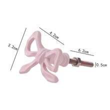 5pcs+ Set Includes Wrench, Pink Bow Decor Knobs For Bedroom, Vanity, Wardrobe, Decorative Bow Pull Handles With Screws, Suitable For Bathroom Or Entryway Storage, Towel Rack, Small Gifts - Multicolor - View 11