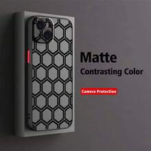 Black Carbon Fiber Design Protective Case For Apple 16, 15, 14, 13, 12, 11, 8,, XR, XS, Pro,, And Plus, With Latex Transparent Matte Surface And Soft TPU Material. - 混合顏色 1 - 查看 9