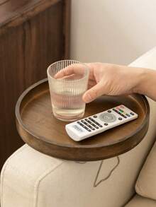 Multipurpose Bamboo Sofa Tray, Remote Control & Snack Holder, Beverage Placement & Storage Plate, Bamboo Household Storage Tray