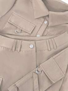 120g Conjunto de Shorts Casuais de Cor Sólida de Poliéster, Uso Externo, Feminino