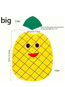 两件套菠萝水果服装套装，包含头饰，男女通用，趣味变身装扮，食物角色扮演道具，适合各种节日主题派对，节日用品