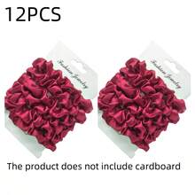 12/10/6pcs Versatile Satin Solid Color Sage Green Scrunchies Hair Accessories, Multi-Color, Simple & Lightweight, Suitable For All Seasons, Hair Ties, Scrunchy Hair Ties, Sport ,Head Piece - Sage Green - View 17