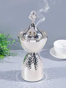 1 Set Of Nordic Silver Metal Incense Burner And Aroma Diffuser. It Is Perfect As An Incense Holder, Home Fragrance Or Home Decoration, Suitable For Home Decoration, Bedroom, Living Room (As A Centerpiece), Office, Yoga Studio And Party To Create An Elegant Atmosphere. - Multicolor - View 13