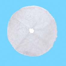 1 Piece/15/30/35/48 Inch Christmas Tree Skirt - Extra Large And Thick High-End Soft Classic Fluffy Artificial Fur Tree Skirt, White Plush Skirt, Christmas Tree Carpet, Suitable For Indoor Christmas Parties, Christmas Tree Decoration, Christmas Decoration [White]