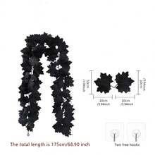 1pc Autumn Maple Leaf Decor, Autumn Maple Leaf Pumpkin Berry Wreath, Home Wedding Fireplace Farm Harvest Decor, Indoor Outdoor Porch Decoration, Thanksgiving, Christmas Decor