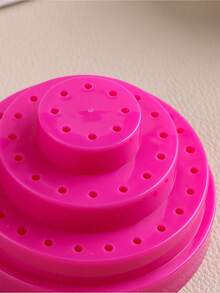 1 pezzo Scatola portaoggetti per punte di levigatura da 48 fori - rosa, bianco, blu, viola, verde, rosso rosa, con coperchio trasparente antipolvere per esporre e conservare forniture per unghie (è inclusa solo la scatola portaoggetti per le punte di levigatura, non sono inclusi altri strumenti)