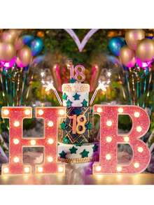 1pc Shiny Pink LED Letter Light, English Alphabet & Number Night Light, Battery Powered, Warm Glow, For Home Decor, Wall Decor, Kitchen Decor, Game Room Decor, Party Decor, Birthday Party, Outdoor Decor, Wedding Decor, Bedroom, Study, Graduation Party, Camping Decor