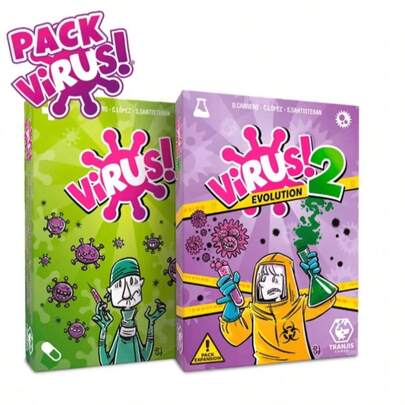 2 piezas Juego de decoración navideña, Pandemic y Pandemic 2 Evolution paquete (Expansión), Juego de mesa, Juego, Cartas, Juego de emparejamiento, Juego de Mahjong