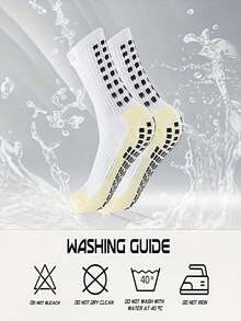 6pcs Men's High-Performance Outdoor Sports Socks With Improved Traction, Moisture-Wicking Fabric, Suitable For Football, Basketball And Running - Multicolor - View 3