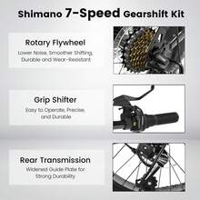 20-Inch Teen Mountain Bike With High Carbon Steel Frame, Disc Brakes, Durable Wide Tires, Front Suspension, 7-Speed, Ideal For Snow And Off-Road Riding