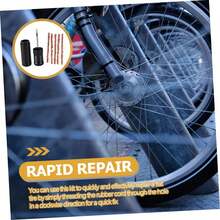 Fahrrad Reifenreparatur-Set für Notfälle, tragbares Gummi-Reparaturset mit Flickschnüren für Fahrrad, Motorrad, Zubehör, langanhaltend, verschleißfestes Werkzeug für schnelle Reifenreparaturen