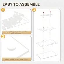 1PC Elegant Transparent Three-Tier Cocktail Glass Rack, Can Hold 36 Glasses - Tower Champagne Glass Display Rack, Wine Glass Rack Perfect For Gatherings And Parties Easy To Install And Clean - Clear - View 10