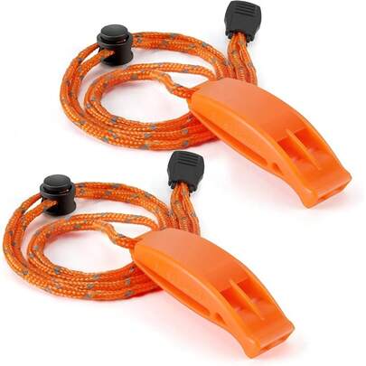 Whistle, Super Loud Emergency Whistle With Lanyard, Ideal For Boating, Swimming, Kayaking, Water Survival, Hiking, Camping