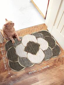 Tapete marrom, moderno, minimalista, lavável, de veludo, 900g/m², para sala de estar, quarto, cozinha, área externa, escritório, entrada - Castanho - Ver 14