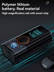 Jump Starter With Air Compressor, 5000A 150PSI Car Battery Jump Starter , 12V Jump Box Car Battery Jumper Starter Portable With Jumper Cables, LCD Display, LED Lighting