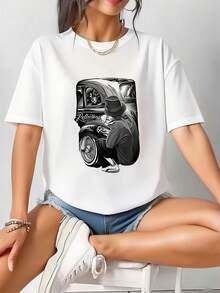 Gonzales Men's Reflections Lowrider Skull DGA Art T Shirtmbre_358_t1 - 白色 - 查看 3