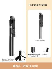 66.9" Extendable Wireless Remote Control Selfie Stick With LED Fill Light, Foldable Phone Tripod, Compatible With IOS And Android Smartphones, Suitable For Live Streaming, Makeup, Parties, Summer Vacation, Travel, Outdoor Activities - Multicolor - View 16