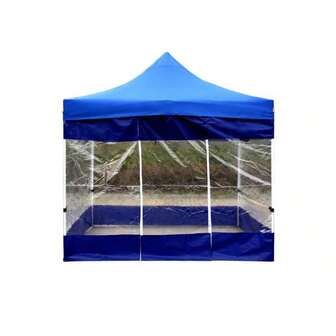 1 pieza Tela de sombrilla transparente a prueba de viento, Tienda de campaña con paraguas de cuatro patas para exteriores, el producto solo incluye la tela que rodea la tienda, excluye la parte superior y el marco.