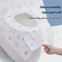 40/20/10pcs Upgraded Extra-Long & Large Disposable Toilet Seat Covers, Ideal For Travel, Keeps Toilet Seats Clean, Perfect For Hotels And Public Restrooms, Highly Portable And Easy To Carry - Multicolor - View 2