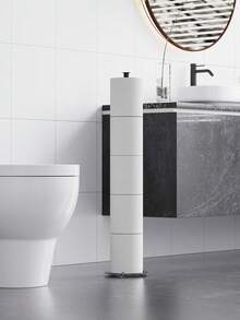 Freestanding Toilet Paper Holder - Bathroom Storage Rack, Holds 5 Spare Toilet Paper Rolls, Bathroom Accessory