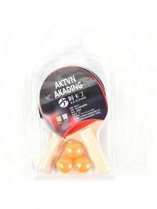 1 Set Tischtennisschläger mit 2 Schlägern und 3 Bällen, geeignet für Grundschüler, Fitness, Erholung, Sporttraining, tolles Geschenk, zufällige Farbe und Stil