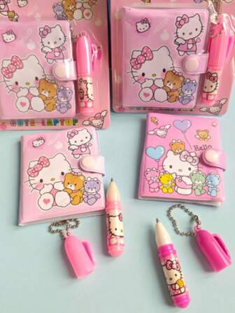  Slumpmässig stil Kawaii Hello Kittys fickbok kattunge handbok anteckningsblock papper anteckningsbok tecknad kontorsmaterial presentleksaker (vissa delar kan vara slumpmässiga) Sanrio 1 st, tecknad anime Sanrio litet anteckningsblock set med kulspetspenna, mini liten anteckningsblock, vuxen universell söt anteckningsbok plus kulspetspenna set för manliga och kvinnliga studenter, hemunderhållning klassrum skrivande skrivande slutprov pris presentpapper set
