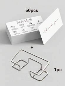 50pcs/Pack, Nail Care Instruction Cards, Suitable For Manicure Salon Customer Care Guide Business Cards,School Supplies,Back To School