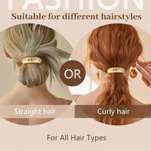 4 piezas Sujetadores de cola de caballo con niveles de metal, Set de lazos para el cabello en arco dorado, Diseño de peinado de cola de caballo con capas, Adecuado para uso diario, fiesta y vacaciones, Accesorio para el cabello, Accesorios para el cabello, Accesorios, Accesorios para el cabello para mujeres, Otoño, Viaje, Herramientas para el cabello, Accesorios para mujeres, Cosas para el cabello, Cabello rizado, Scrunchies, Scrunchie, Scrunchies para el cabello, Accesorios para el cabello rizado