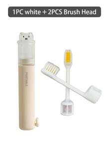 1/2/3PCS迷你便携式折叠牙刷套装带牙膏收纳盒,二合一牙刷,商务旅行便携式洗漱用品,成人软毛牙刷,酒店牙刷,旅行洗漱用品,易于存放和携带,可爱猫咪设计,适合学生、男孩、女孩、情侣,男女适用,多色可选,易于区分,可更换牙刷头 - 彩色 - 查看 16