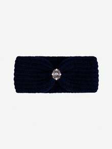 1pc Women's Fashion Faux Pearl & Rhinestone Decorated Knitted Headband, Soft Lightweight Breathable Elastic Hairband, Suitable For Autumn/Winter Daily Wear, Great Gift For Family And Girlfriend Fashion Hair Accessories Women Hair Band - Multicolor - View 9