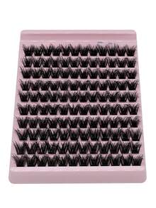 10 Rows/120 Clusters Faux Mink Lashes, D Curl Natural Criss-Cross Fluffy & Lightweight Eyelashes, Makeup Extension DIY False Lashes - DD - View 4