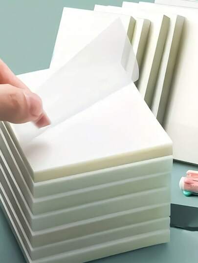 200 hojas de notas adhesivas transparentes - Notas adhesivas claras a prueba de agua con autoadhesivo translúcido, blocs de notas adhesivas para libros, anotaciones y diarios, notas adhesivas claras para la escuela y la oficina