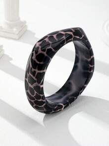 1 Vòng tay nhựa họa tiết động vật mùa thu đông - Vòng tay họa tiết da báo ngựa vằn - Trang sức vòng tay họa tiết động vật cho tiệc tùng ngày lễ - Nhiều màu - Xem 3