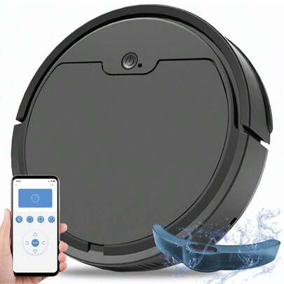 Hbdieuo Robot aspirador y fregona inteligente - Portátil, recargable por USB, inalámbrico, 20 horas de duración de la batería, con depósito de agua para una limpieza eficiente del suelo