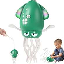 Magic Electric Dancing Octopus Toy With Led Light And Music,Playful Automatic Evasion Crawling Dancing Octopus With Fishing Rod,Smart Tentacle Explorer Dancing Squid Toy Tummy Time Baby Toys