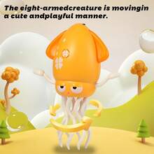 Magic Electric Dancing Octopus Toy With Led Light And Music,Playful Automatic Evasion Crawling Dancing Octopus With Fishing Rod,Smart Tentacle Explorer Dancing Squid Toy Tummy Time Baby Toys