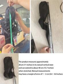 高马尾爪夹，蓬松高冠合成假发，瀑布半编织发型，长发卷造型配件女士发饰优雅发爪时尚发夹，休闲冬季度假装女士 - 彩色 - 查看 4