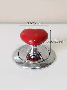 2PCS- Heart-Shaped Extended Toilet Flush Button, Suitable For Long Nails - Self-Adhesive, No Need For Drilling, Decorative Bathroom Accessory, Toilet Press Button, Heart-Shaped Accessory For Long Nails, Universal Toilet Flush Switch Extension, Toilet And Bathroom Supplies - Multicolor - View 5