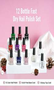OpenLive 10ml Nude Pink Nail Polish Set 6 Colors Brown Red Purple All Seasons Neutral Color Quick Dry Nail Polish Set For Women Salon DIY Nail Art - 杏色 - 查看 2