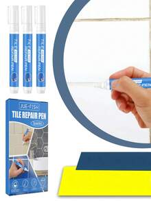 One-Piece Package, Two Pieces Package White Tile Grouting Paint Marking: Waterproof Tile Grouting Colorant And Sealant Pen, For Cleaning Floors And Whitening Agents, White Grouting Pen. White Tile Grouting Paint: Waterproof Grouting Paint Pen, Whitening Agent And Grouting Sealant Marking, For Cleaning Grouting Lines - White Grouting Pen.